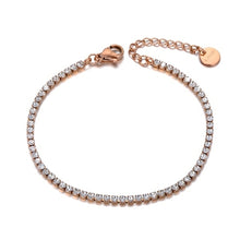 Load image into Gallery viewer, CZ Crystal Charm Anklets Stainless