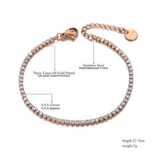 Load image into Gallery viewer, CZ Crystal Charm Anklets Stainless