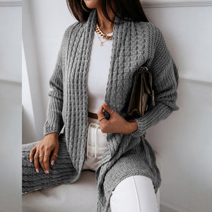 Long Cardigan Long Sleeve Knitted Coat Autumn Winter