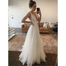 Load image into Gallery viewer, Long Dress Evening Sexy V Neck Sleeveless Backless Evening Prom Party