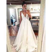 Load image into Gallery viewer, Long Dress Evening Sexy V Neck Sleeveless Backless Evening Prom Party
