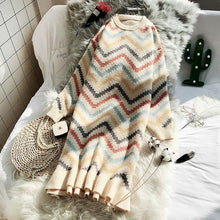Load image into Gallery viewer, Long Sweater Dress Over The Knee