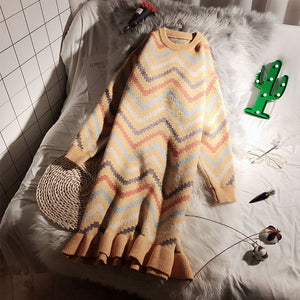 Long Sweater Dress Over The Knee