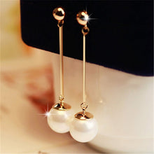 Load image into Gallery viewer, Long Tassel Simulated Pearl Drop Earrings for Women Gift Bijoux Korean