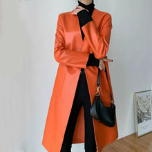 Load image into Gallery viewer, Long style real sheepskin coats women spring new brand genuine leather