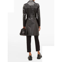 Load image into Gallery viewer, Long spring genuine leather jacket sashes
