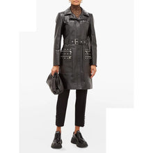 Load image into Gallery viewer, Long spring genuine leather jacket sashes