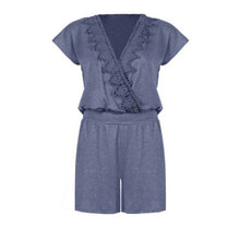 Load image into Gallery viewer, Playsuits Summer Beach Sun rompers Sexy Lady Solid Deep V - Sophornlilly
