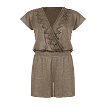 Load image into Gallery viewer, Playsuits Summer Beach Sun rompers Sexy Lady Solid Deep V - Sophornlilly