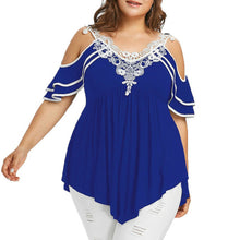 Load image into Gallery viewer, Loose Blouse Off Shoulder Lace Tee Shirt Tunic
