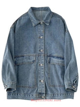 Load image into Gallery viewer, Loose Plus Size Embroidered Denim Jacket Women New Spring And Autumn