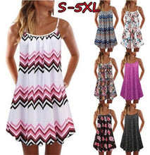 Load image into Gallery viewer, Loose beach skirt, big seesaw fashion, sexy sleeveless dress