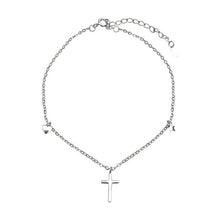 Load image into Gallery viewer, Sterling Silver Anklets Cross Pendant Fashion Adjustable
