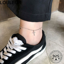 Load image into Gallery viewer, Sterling Silver Anklets Cross Pendant Fashion Adjustable