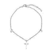 Load image into Gallery viewer, Sterling Silver Anklets Cross Pendant Fashion Adjustable