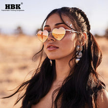 Load image into Gallery viewer, Love Heart Shaped Sunglasses Women Luxury Cat Eye