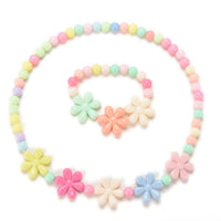 Lovely Colorful Round Flower Bead Jewelry Set Fashion Jewelry Handmade