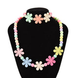 Lovely Colorful Round Flower Bead Jewelry Set Fashion Jewelry Handmade