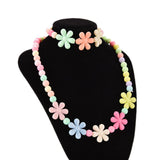 Lovely Colorful Round Flower Bead Jewelry Set Fashion Jewelry Handmade