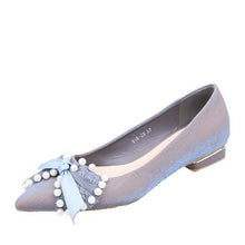 Load image into Gallery viewer, Low Heels Shoes Woman Flats Shallow Mouth Bow Knot