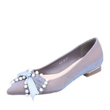 Load image into Gallery viewer, Low Heels Shoes Woman Flats Shallow Mouth Bow Knot