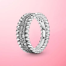 Load image into Gallery viewer, Luxury 925 Sterling Silver Beaded Pave Band Ring For Women Original - Sophornlilly