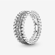 Load image into Gallery viewer, Luxury 925 Sterling Silver Beaded Pave Band Ring For Women Original - Sophornlilly