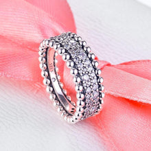 Load image into Gallery viewer, Luxury 925 Sterling Silver Beaded Pave Band Ring For Women Original - Sophornlilly