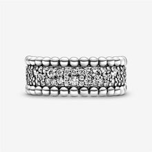 Load image into Gallery viewer, Luxury 925 Sterling Silver Beaded Pave Band Ring For Women Original - Sophornlilly