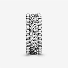 Load image into Gallery viewer, Luxury 925 Sterling Silver Beaded Pave Band Ring For Women Original - Sophornlilly
