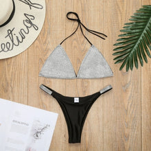Load image into Gallery viewer, Luxury Bling Rhinestone Sliver Bikini Set Crystal Diamond Sexy Women - Sophornlilly