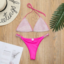 Load image into Gallery viewer, Luxury Bling Rhinestone Sliver Bikini Set Crystal Diamond Sexy Women - Sophornlilly