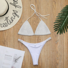 Load image into Gallery viewer, Luxury Bling Rhinestone Sliver Bikini Set Crystal Diamond Sexy Women - Sophornlilly