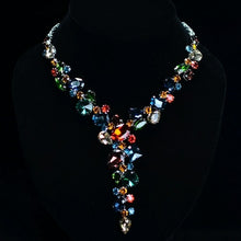 Load image into Gallery viewer, Luxury Colorful Rhinestone Necklace Bridal Jewelry Special Shaped