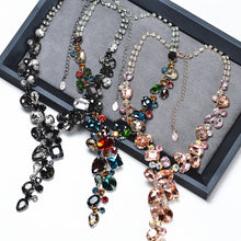 Load image into Gallery viewer, Luxury Colorful Rhinestone Necklace Bridal Jewelry Special Shaped