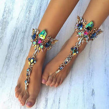 Load image into Gallery viewer, Luxury Crystal Rhinestones Gem Flower Pendant Anklet Chain Ankle