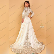 Load image into Gallery viewer, Luxury Embroidery Moroccan Kaftan Custom Made Gold Beaded Mermaid