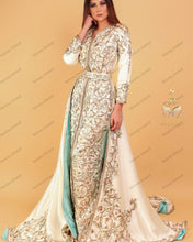 Load image into Gallery viewer, Luxury Embroidery Moroccan Kaftan Custom Made Gold Beaded Mermaid
