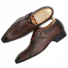Load image into Gallery viewer, Luxury Men Loafers Shoes Fashion Genuine Leather Monk Strap