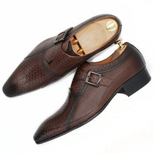 Load image into Gallery viewer, Luxury Men Loafers Shoes Fashion Genuine Leather Monk Strap