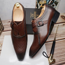 Load image into Gallery viewer, Luxury Men Loafers Shoes Fashion Genuine Leather Monk Strap