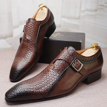 Load image into Gallery viewer, Luxury Men Loafers Shoes Fashion Genuine Leather Monk Strap