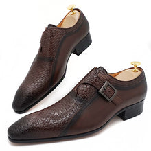 Load image into Gallery viewer, Luxury Men Loafers Shoes Fashion Genuine Leather Monk Strap