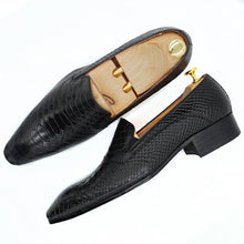 Load image into Gallery viewer, Luxury Men's Loafers Genuine Leather Snake Skin