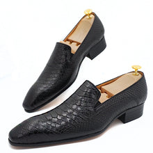 Load image into Gallery viewer, Luxury Men's Loafers Genuine Leather Snake Skin