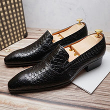 Load image into Gallery viewer, Luxury Men's Loafers Genuine Leather Snake Skin