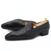 Load image into Gallery viewer, Luxury Men's Loafers Genuine Leather Snake Skin
