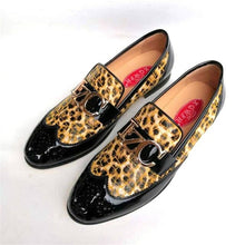 Load image into Gallery viewer, Luxury Men's Suede Loafers Black Yellow
