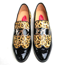 Load image into Gallery viewer, Luxury Men's Suede Loafers Black Yellow