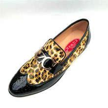 Load image into Gallery viewer, Luxury Men's Suede Loafers Black Yellow